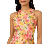 Adrianna Papell Women's Floral-Print Ruffle-Trim Dress