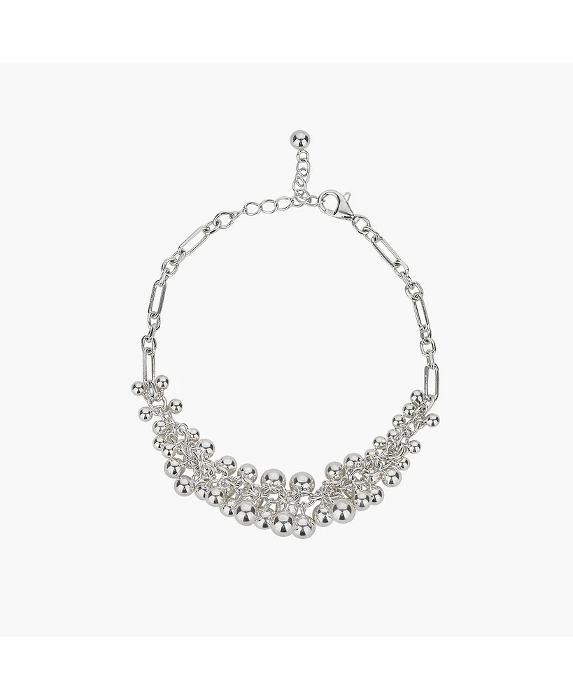Sterling Silver Vivienne Statement Bouquet Chain Bracelet