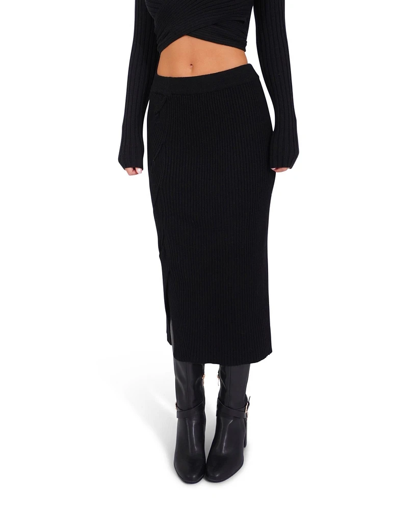 Belle & Bloom Women's All My Life Knit Midi Skirt