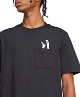 adidas Men's Lounge Slides Graphic Pocket T-Shirt