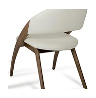 Set of Two Upholstered Faux Leather Dining Side Chairs