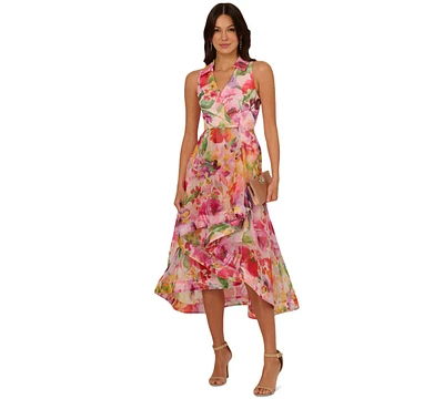 Adrianna Papell Women's Floral-Print High-Low Dress