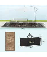 Outsunny Outdoor Rug, 9' x 18' Floor Mat