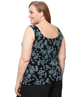 Alex Evenings Plus Glitter-Knit Tank Top & Jacket