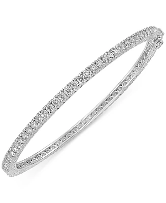 Diamond Bangle Bracelet (4 ct. t.w.) in 14k White Gold