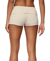 Edikted Women's Kodi Striped Fold Over Shorts