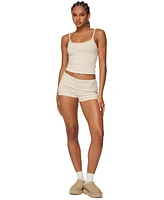 Edikted Women's Kodi Striped Fold Over Shorts