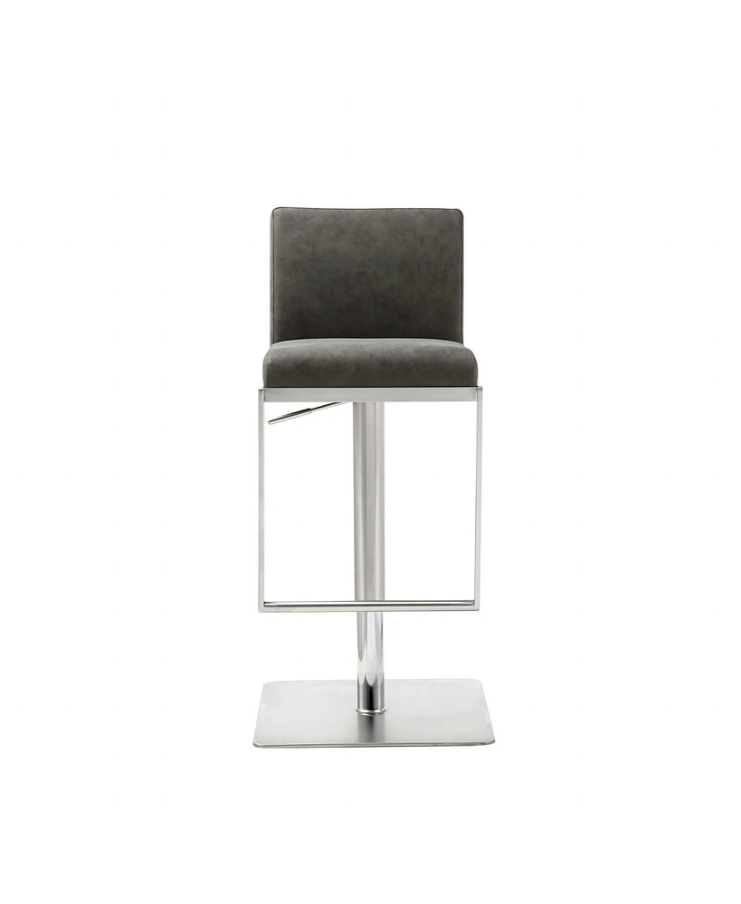 Sleek Stainless Steel Bar Height Chair for Indoor or Outdoor Use