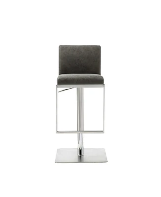 Sleek Stainless Steel Bar Height Chair for Indoor or Outdoor Use