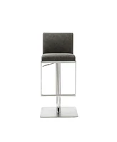 Sleek Stainless Steel Bar Height Chair for Indoor or Outdoor Use