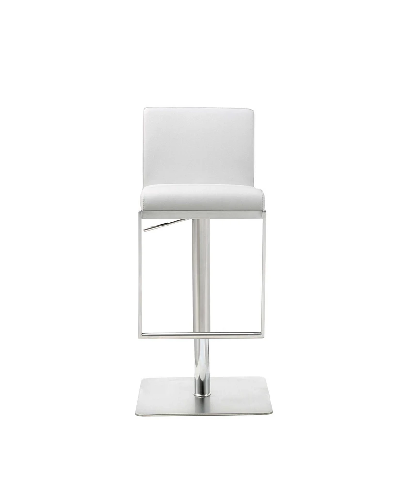 Sleek Stainless Steel Bar Height Chair for Indoor or Outdoor Use