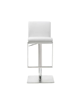 Sleek Stainless Steel Bar Height Chair for Indoor or Outdoor Use