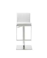 Sleek Stainless Steel Bar Height Chair for Indoor or Outdoor Use