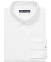 Tommy Hilfiger Men's Th Flex Regular Fit Washed Stretch Untucked Length Dress Shirt