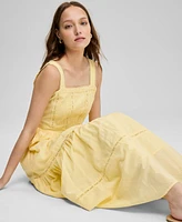 And Now This Women's Embroidered Cotton Maxi Dress, Exclusively at Macy's