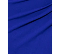 Xscape Petite One-Shoulder Scuba Crepe Gown