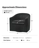 Azahara Modern Slipcovered Swivel Armchair