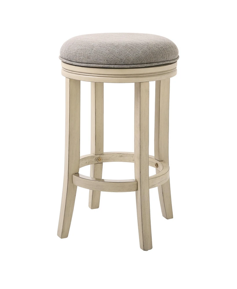 Backless Swivel Counter Height Bar Chair – Solid Wood Frame for Kitchen or Dining Use
