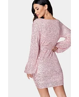 Bebe Women's Knit Sequin Dress