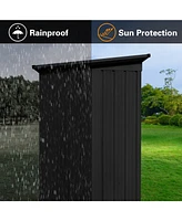 Metal garden sheds 5ftx4ft outdoor storage sheds Black