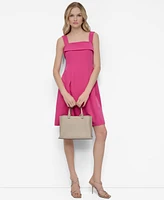 Dkny Women's Square-Neck Buckled Back-Strap Dress