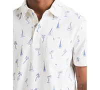 Nautica Men's Classic-Fit Sailboat Graphic Polo Shirt