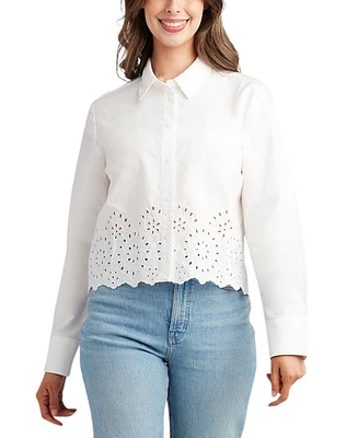Bcx Juniors' Cotton Eyelet Shirt