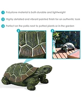 Terrance the Tortoise 9-Inch Long Polystone Indoor/Outdoor Garden Statue