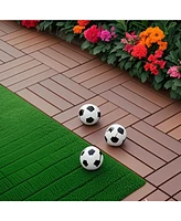 Plastic Interlocking Deck Tiles, 44 Pack