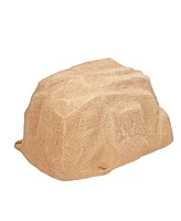 Outdoor Low-Profile Polyresin Landscape Rock Septic Cover with Stakes