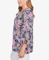 Ruby Rd. Plus Beaded Neck Knit Top