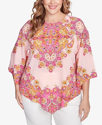 Ruby Rd. Plus Floral Medallion Tunic Top