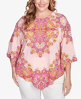 Ruby Rd. Plus Floral Medallion Tunic Top