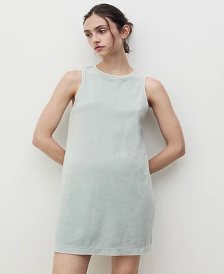 Mango Women's Overdyed Terry Cotton Nightgown