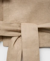 Mango Women's Belted Linen Jacket