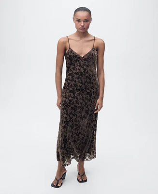 Mango Women's Floral Jacquard Dress