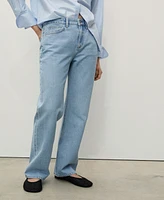Mango Women's Matilda Medium-Rise Straight-Fit Jeans