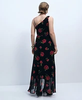 Mango Women's Long Floral-Print Dress