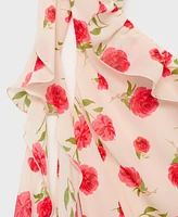 Mango Women's Floral Ruffled Dress