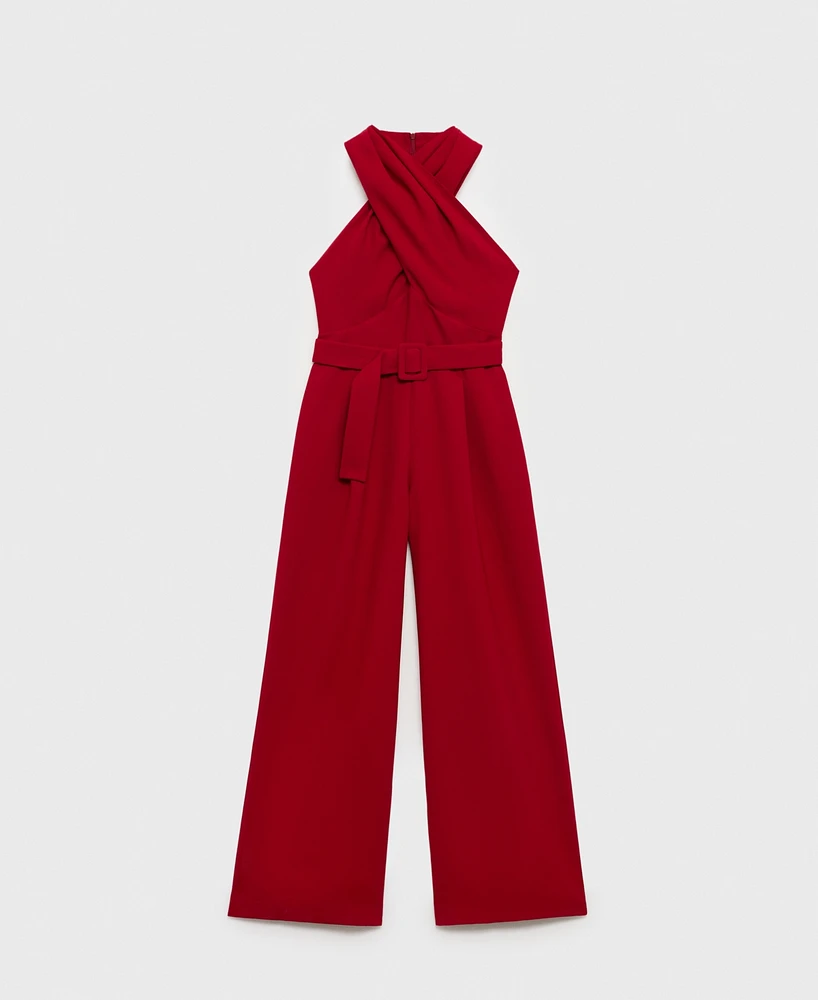 Mango Women's Belt Wrap Jumpsuit
