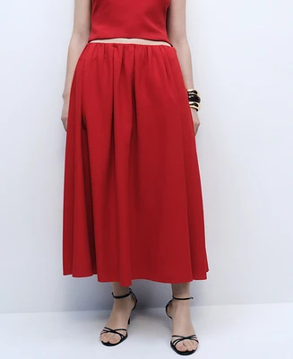 Mango Women's Gathered Waist Long Skirts