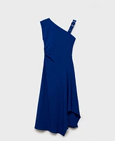 Mango Women's Asymmetrical Buckle Strap Dress