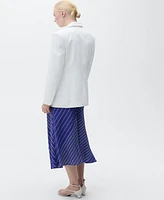 Mango Women's Belt Striped Midi Skirts