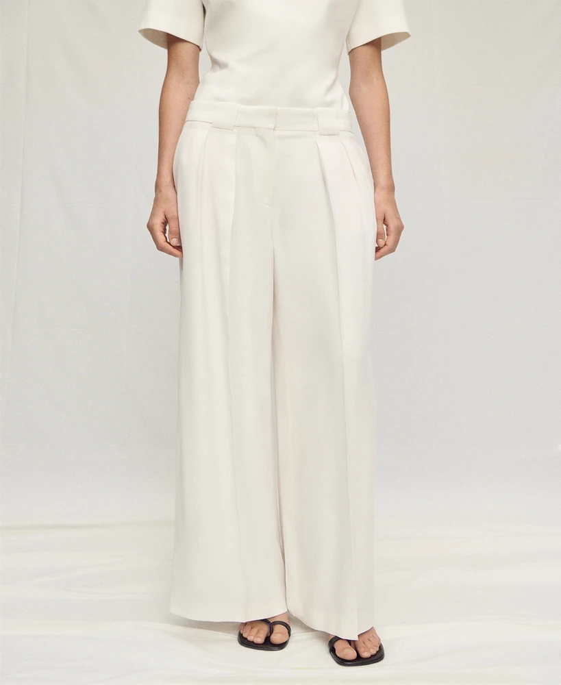 Mango Women's Pleated Lyocell Suit Pants