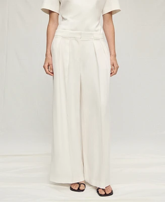 Mango Women's Pleated Lyocell Suit Pants