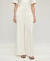Mango Women's Pleated Lyocell Suit Pants