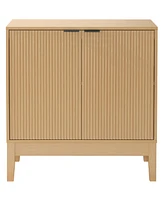 Best Choice Products 2-Door Reeded Storage Cabinet w/ Soft-Close Doors, Multipurpose Accent Furniture