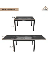 Casainc Aluminum Patio Outdoor Extendable Dining Table