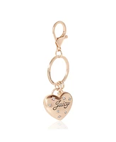Juicy Couture Gold Heart Keychain with Pearls – Chic & Elegant