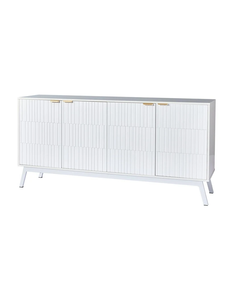 Modern Beat 63"Wide 4 door Sideboard with Adjustable Shelf